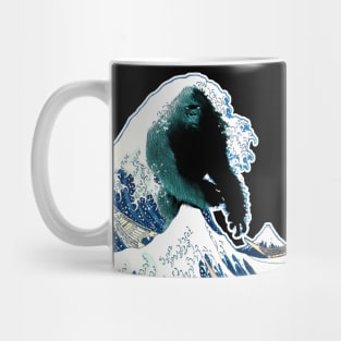 The Great Bigfoot Wave Sasquatch Classic Art Painting Ocean Sea Mug